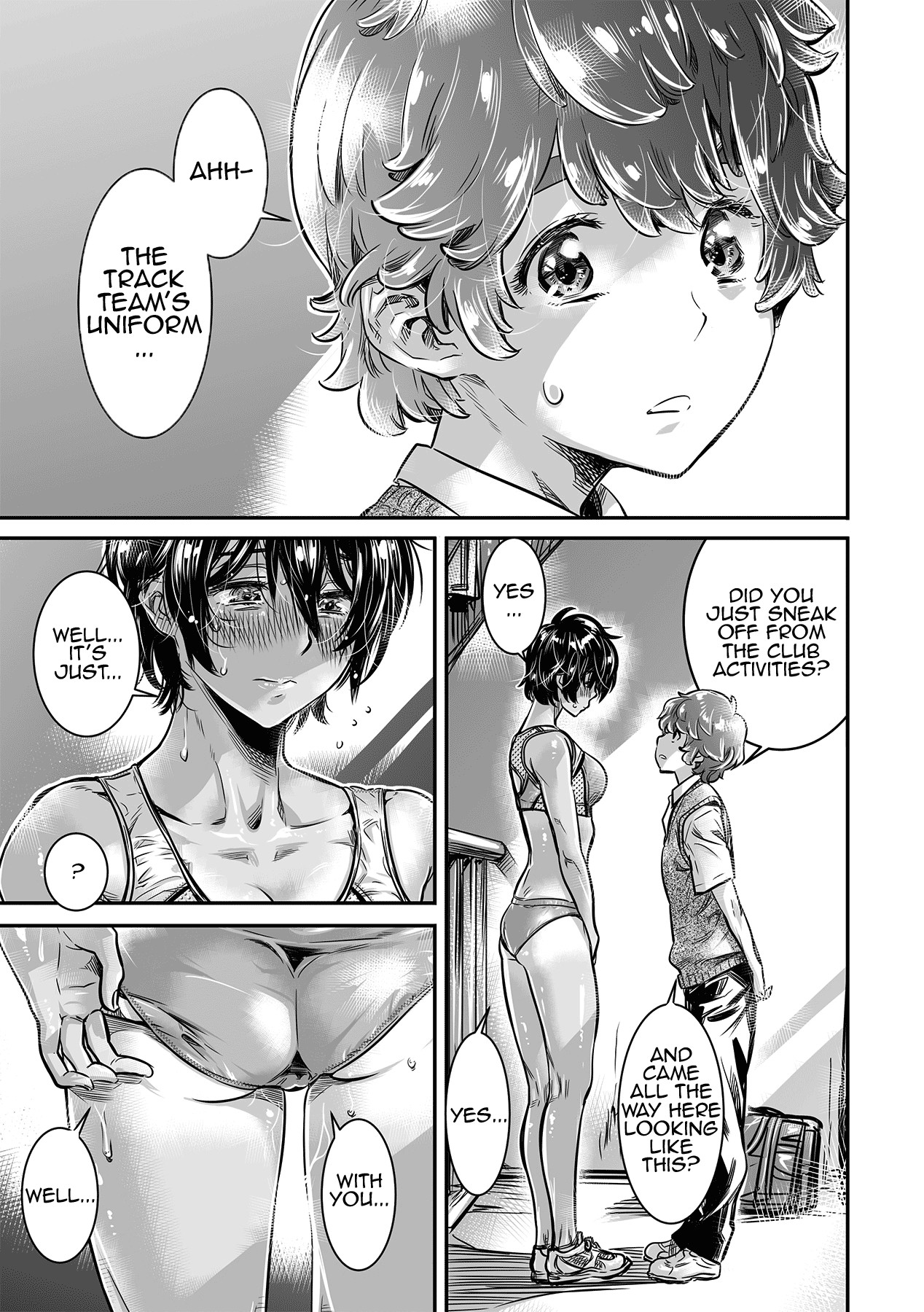 Hentai Manga Comic-175cm Tall Track and Field Girl Really Wants To Drink Her Kouhai's Semen-Read-9